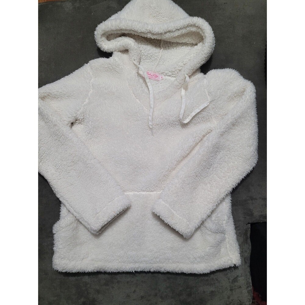 Pink Lilly medium sherpa hoodie.. O-24